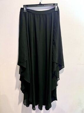 Black Layered Maxi Skirt